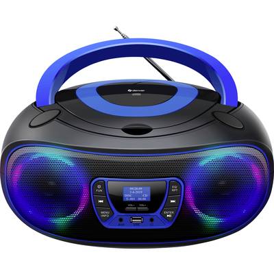 Denver TDB-212BU Radio CD player DAB+, DAB, FM AUX, USB, Bluetooth, CD Black, Blue