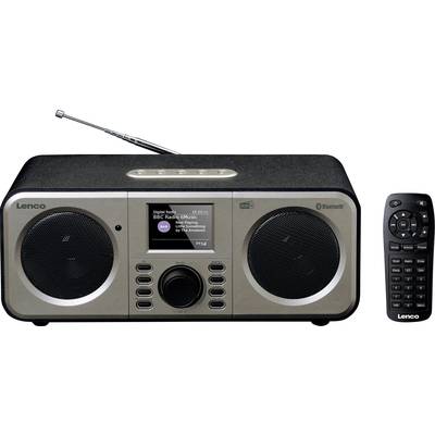 Lenco DAR-030 Desk radio DAB+, FM Bluetooth Alarm clock Black-grey