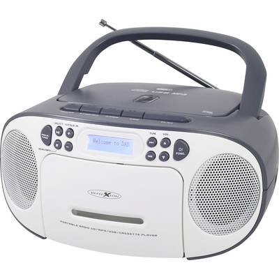 Reflexion RCR2260DAB/GR Radio CD player DAB+, DAB, FM AUX, CD, Tape, USB White, Grey