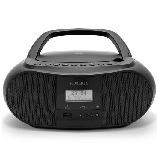 Roberts ZOOMBOX4BK DAB FM Portable Boombox with CD Player USB in Black