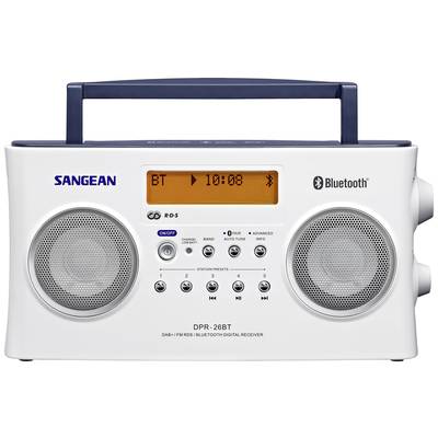 Sangean DPR-26 BT Portable radio DAB+, FM AUX, Bluetooth Battery charger White
