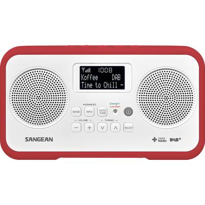 Sangean DPR-77 Desk radio DAB+, DAB, FM Keylock Red