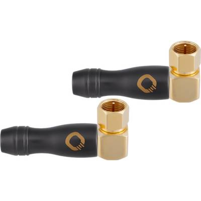 Series F-plug Adapter, right angle Content: 2 pc(s) Oehlbach