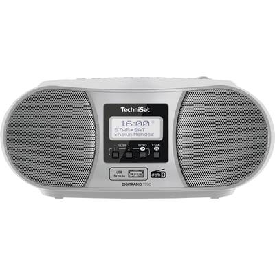 TechniSat DIGITRADIO 1990 Radio CD player DAB+, FM AUX, Bluetooth, CD, USB Battery charger, Alarm clock Silver