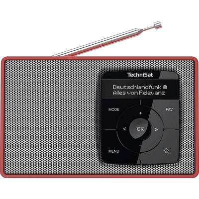 TechniSat DIGITRADIO 2 Desk radio DAB+, FM DAB+, FM, Bluetooth Alarm clock Red silver