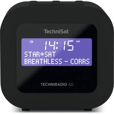 TechniSat TECHNIRADIO 40 Radio alarm clock DAB+, FM Battery charger Black