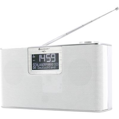 soundmaster DAB700WE Desk radio DAB+, FM AUX, Bluetooth, SD, USB Hands-free, Incl. microphone, Alarm clock White