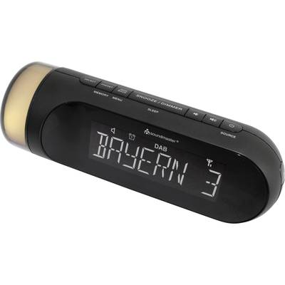 soundmaster UR6600SW Radio alarm clock DAB+, FM USB Battery charger, Mood lighting, Alarm clock Black