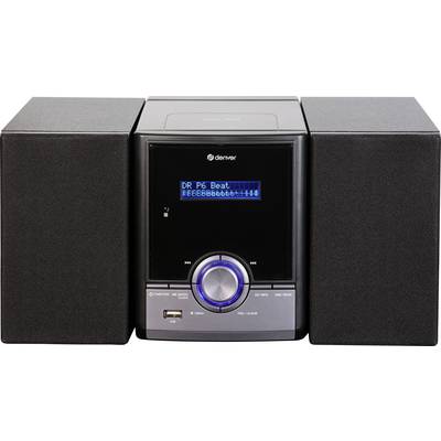 Denver MDA-285 Audio system DAB+, FM, CD, Bluetooth, MP3, 2 x 5 W Black