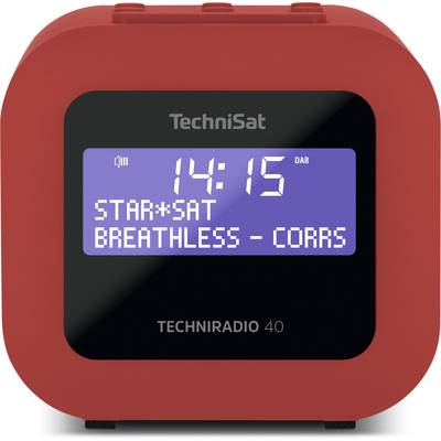 TechniSat TECHNIRADIO 40 Radio alarm clock DAB+, FM Battery charger Red