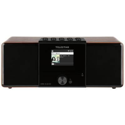 Telestar DIRA S 32i CD Radio CD player DAB+, FM, Internet DLNA, Wi-Fi, USB, CD, Bluetooth, Internet radio Incl. remote control Wood (dark)
