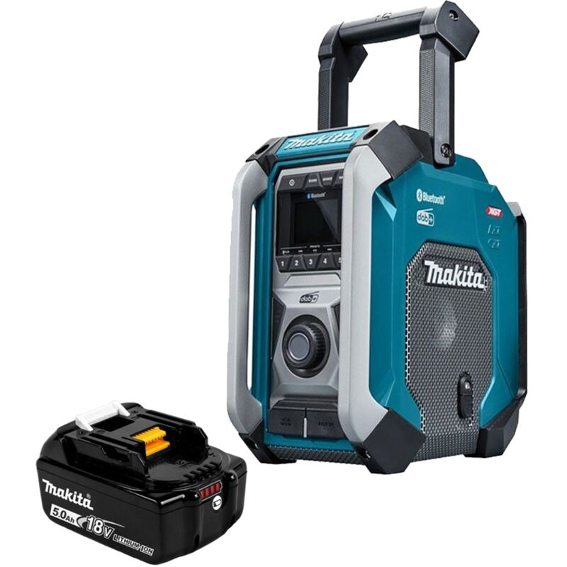 MR007GZ Digital Site Radio dab + Bluetooth usb Charger 18V + 5AH Battery - Makita