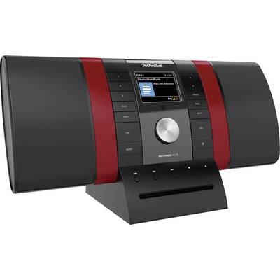 TechniSat MULTYRADIO 4.0 SE, Schwarz/Rot Internet desk radio DAB+, FM Black, Red