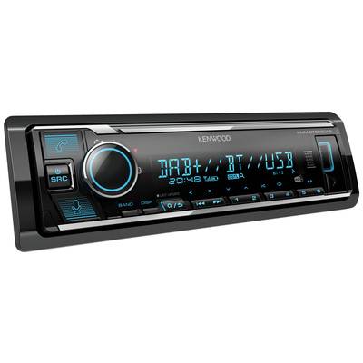 Kenwood KMMBT508DAB Car stereo DAB+ tuner, Steering wheel RC button connector, Bluetooth handsfree set