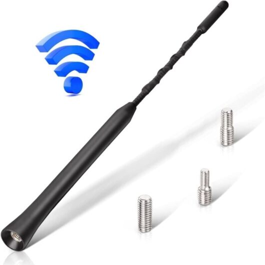 Mumu - Car Antenna, 23cm Roof Radio Antenna Universal Replacement Car Antenna with Powerful fm/dab Reception Function