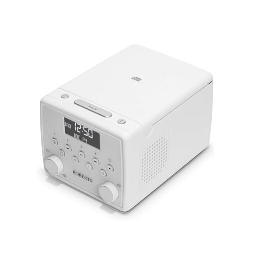 Roberts SOUND 49 FM DAB DAB+ Digital Clock Radio with Bluetooth and CD Player - White