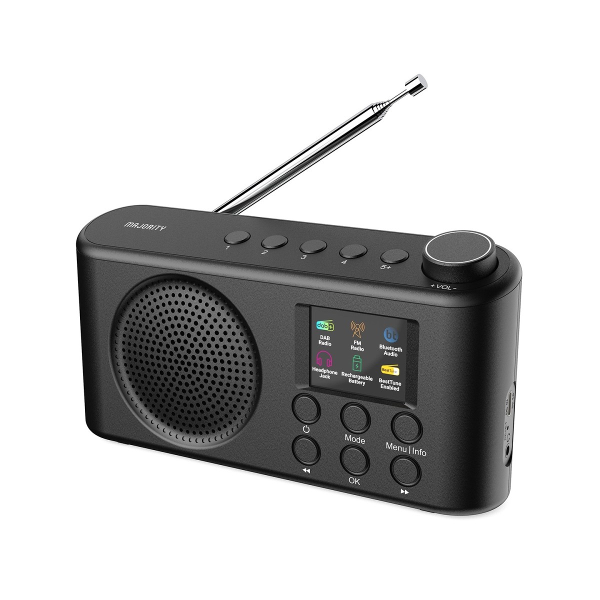 Majority Orwell Pro DAB Radio Black