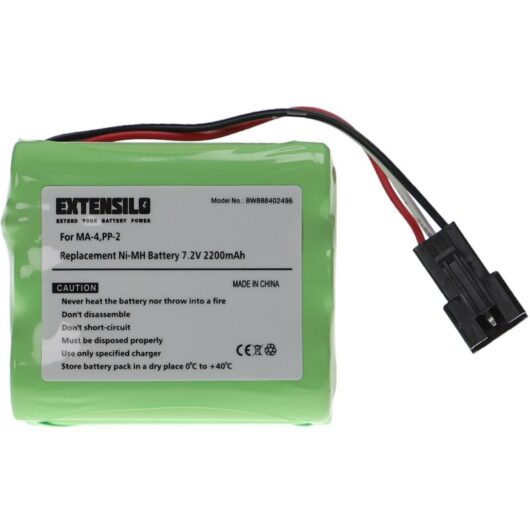 Extensilo - Battery compatible with Teac R-5, MP3, MP4, R-1, R-2, R5, DAB-Radio, R1, R2 Digital Radio (2200 mAh, 7.2 v, NiMH)