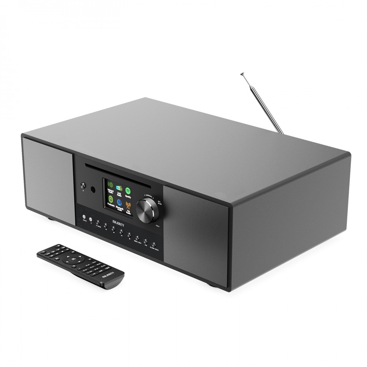 Majority Quadriga DAB Internet Radio and CD Player, Black