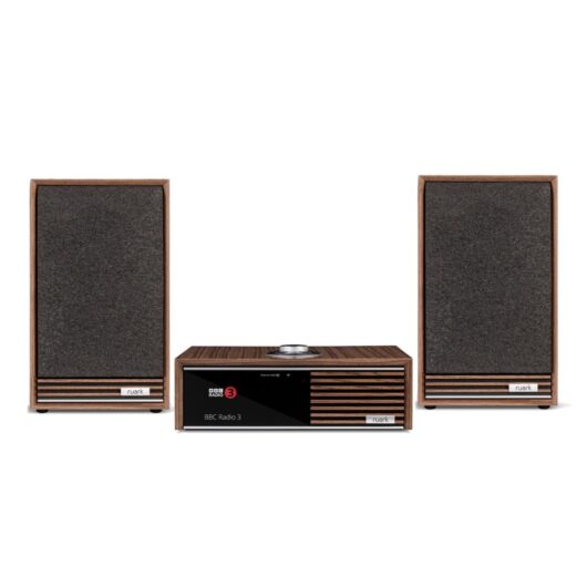 Ruark R610 Integrated Music System with Sabre-R Bookshelf Speakers (Pair) Walnut