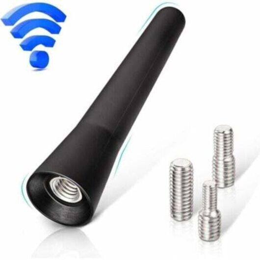 FM/DAB Car Antenna, 6.5cm Mini Short Car Radio Antenna with Powerful FM/AM/DAB Reception