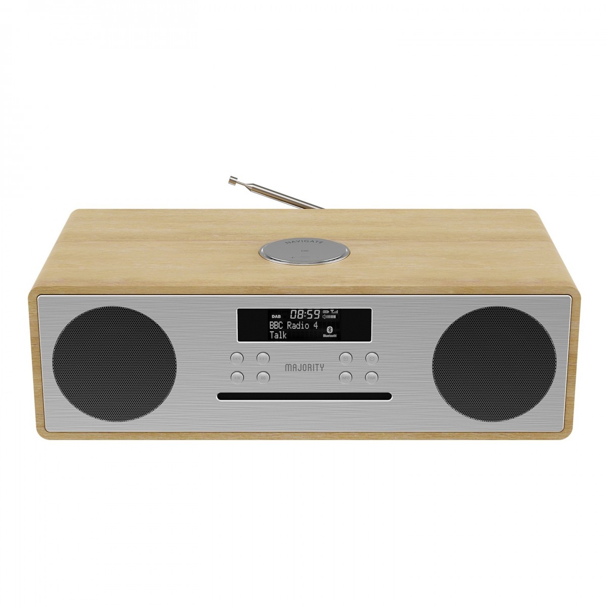 Majority Oakington DAB Radio CD Player and Music System Oak
