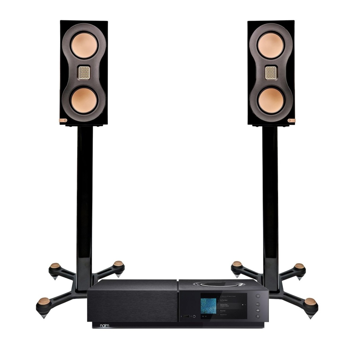 Naim Uniti Nova All-in-One System with Monitor Audio Studio 89 Speakers and Stands