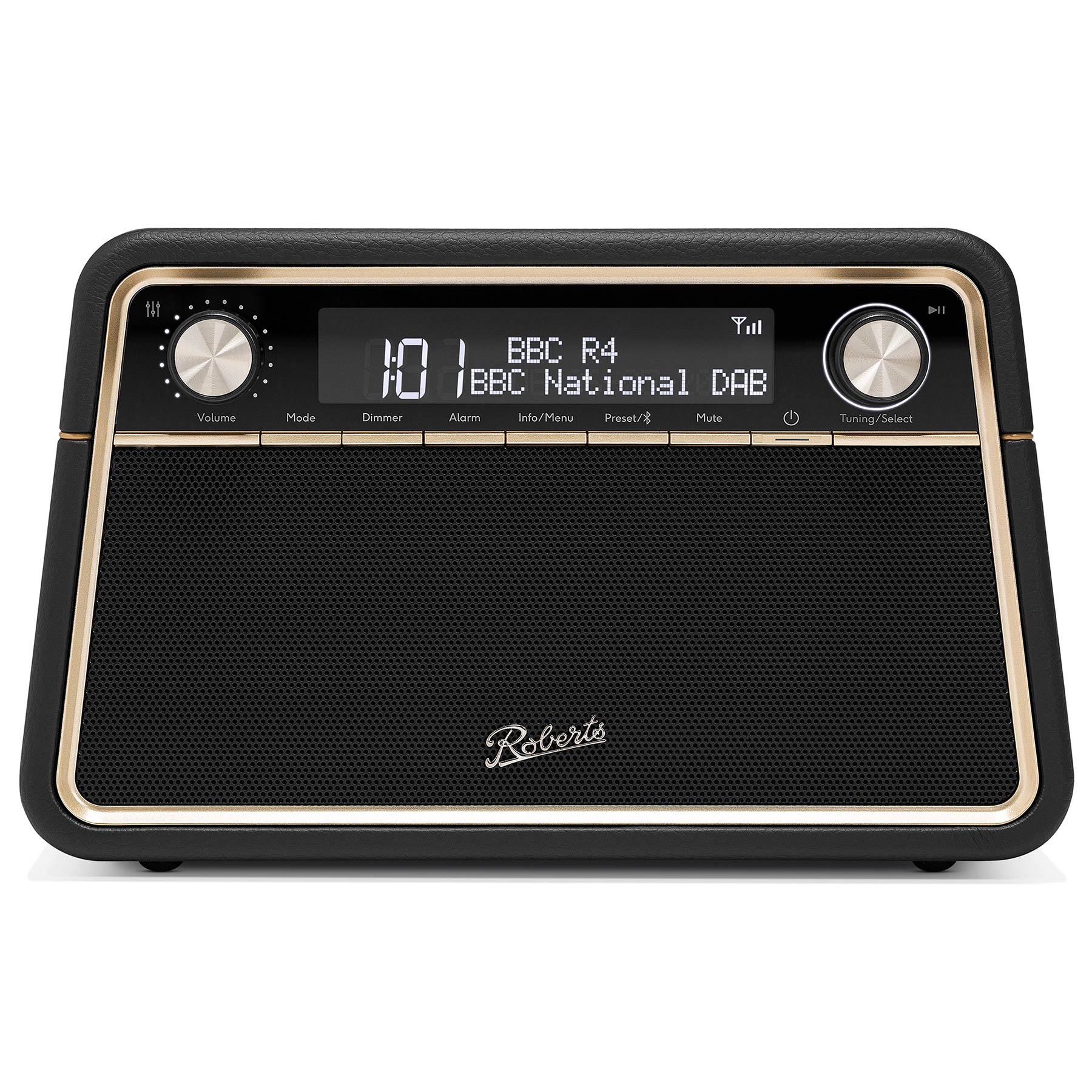 Roberts REVABK Reva Tabletop DAB DAB FM RDS Radio with Bluetooth in Bl