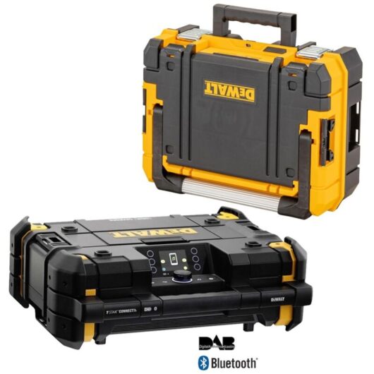 Dewalt 18v Tstak DAB Digital Radio Bluetooth USB + DWST83344-1 Storage Box IP54