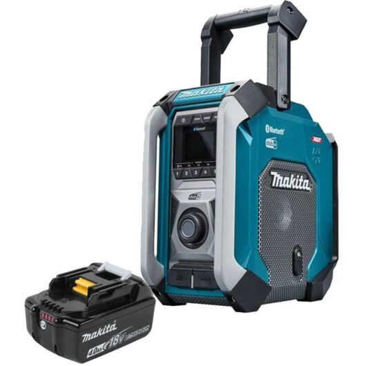 Makita - MR007GZ Digital Site Radio dab + Bluetooth usb Charger 18V + 4AH Battery