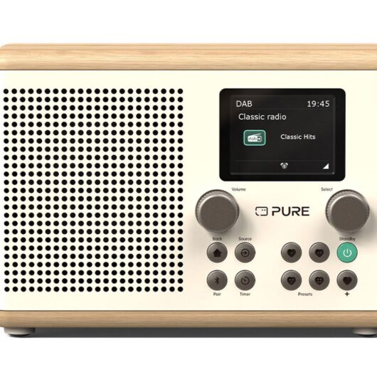 Pure Classic H4 DAB+ FM Portable Digital Radio with Bluetooth Cotton White