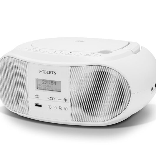 Roberts Zoombox 4 Portable CD Player DAB DAB+ FM RDS Bluetooth White